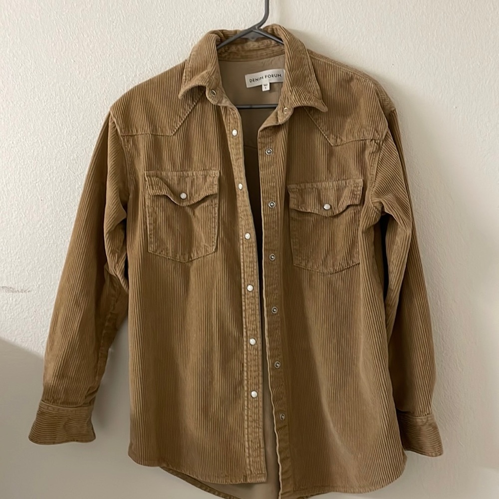 Aritzia Tan Button Down Shirt